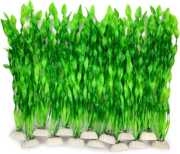 BEGONDIS 14 PCS Artificial Seaweed Water Plants for Aquarium, Plastic Fish Tank Plant Decorations