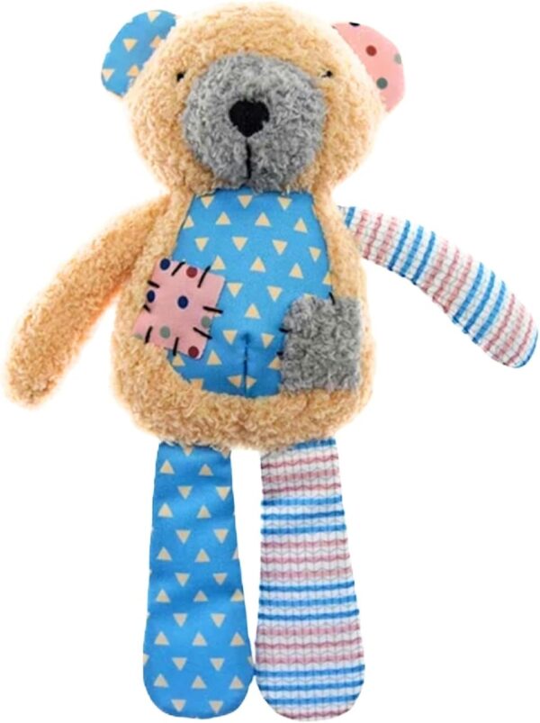 Belcka- Teddy Bear Dog Toy with Squeaker - Durable Plush Dog Toys for Small to Medium Dogs - Puppy Soft Toy from 8 Weeks with Crinkle Paper- Dog Birthday Present