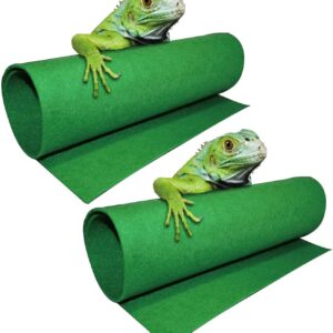 Esenlong Reptile Carpet Lizards Bedding Pet Cage Mat Supplies Geckos Terrarium Substrate Liner,2 Pcs Reptile Carpet for all Terrariums and Vivariums