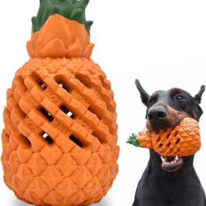 Indestructible Dog Toys,Pineapple Dog Chew Toys, Interactive Dog Toys for Boredom,Natural Rubber Tough Dog Toys,Dog Teething Toys,Dog Toys for Small Dogs