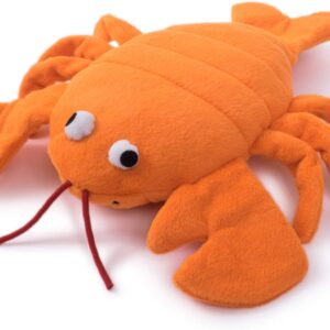 Petface Seriously Strong Plush and Rubber Lobster Dog Toy, Orange