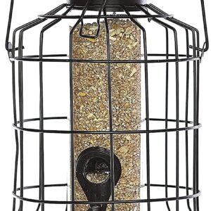 Large Heavy Duty Squirrel Proof Hanging Wild Seed Bird Feeder For Outdoor Garden Use with Strong Galvanised Metal Cage to Deter Squirrels & Large Birds