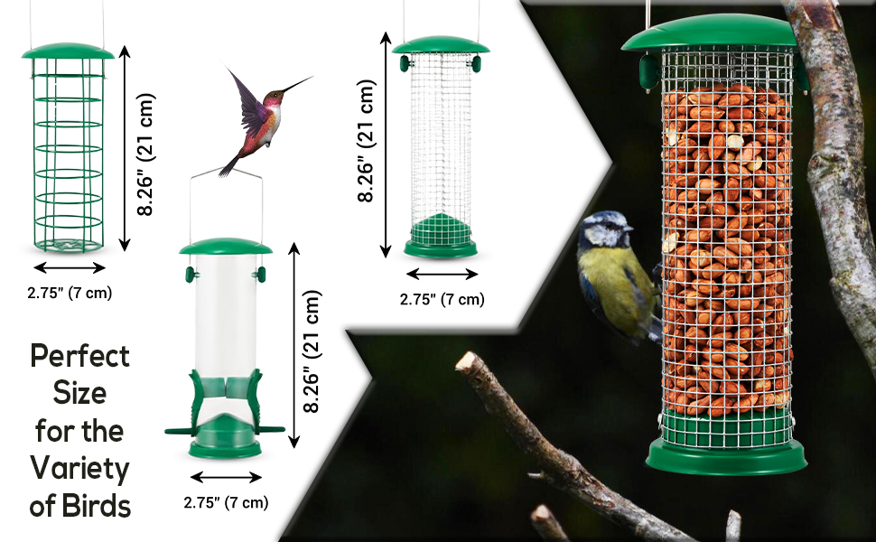 Metal Bird Feeder,Feeding Station,Mesh Squirrel Feeder,Bird Feeding for Garden,Small Birds Garden