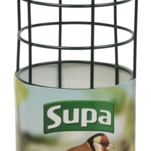 Supa 9 inch Wild Bird Fat Ball Feeder, Holds 4 Standard Fat Balls