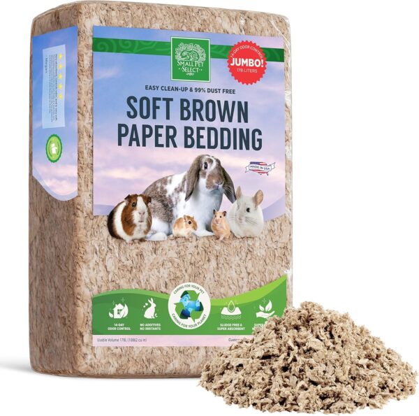 SMALL PET SELECT Jumbo Natural Paper Bedding, 178 L Natural Brown Paper