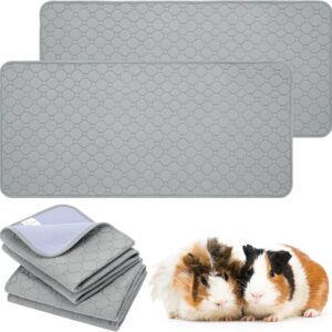 PAWCHIE 2 Pack Guinea Pig Cage Liner, Guinea Pig Fleece Liners Bedding 61 x 119cm / 24" x 47", Super Absorbent Pee Pads for Guinea Pigs, Hamsters, Rabbits & All Small Animals