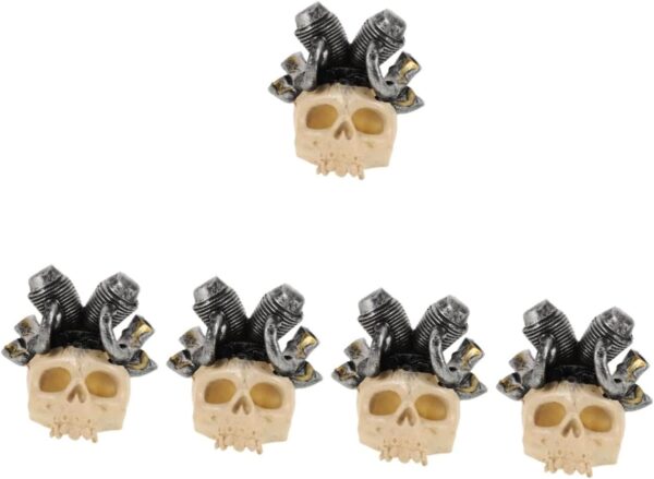 BESPORTBLE 5pcs Fish Tank Decoration Skull Halloween Aquarium Decor Skeleton Skull Rock Skull Ornament Reptile Tank Decor Reptile Habitat Lizard Hide Reptile Shelter Environmental Resin