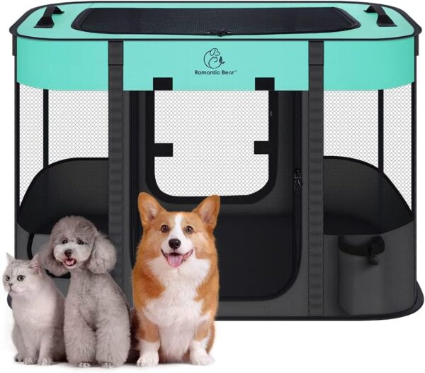 Foldable Pet Playpen,Cat Dog Playpen,Portable Dog Cage soft Portable Exercise Kennel Tent,Puppy Pen Indoors/Outdoors Pet Tent Fence(S(70 * 55 * 45cm))