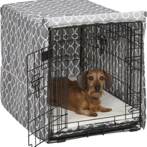 MidWest Homes for Pets Dog Crate Cover with Teflon Fabric Protector, Privacy Dog Crate Cover Fits MidWest and New World 76.2 cm Long (30-Inch) Dog Crates, Machine Wash & Dry, CVR-30