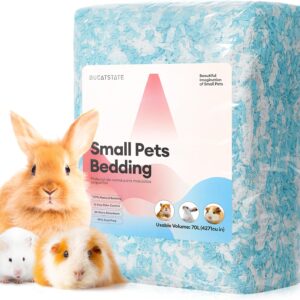 BUCATSTATE Extreme Odour Control Super Absorbent Paper Bedding for Small Animals, Cages, Hamster, Gerbil, Mice, Guinea Pigs, 70 Litre (Blue)