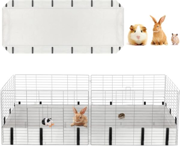 Mfsdai 48.03" x 24.02" Waterproof Guinea Pig Liner Base for C & C Grids Habitat,Washable Tarp Bottom Guinea Pig Bedding for Rabbits Hamsters Hedgehogs Ferrets Small Pets(No Cage)