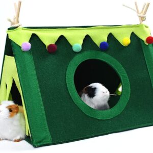 ASOCEA Guinea Pig Forest Hideout Fleece Corner Hammock Small Animals Hideaway Pet Cage Habitat House Tent Nest Toy for Ferrets Chinchillas Hedgehogs Hamster Glider Rats