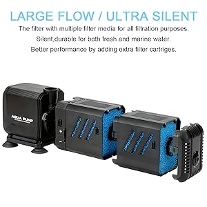 Submersible Aquarium Internal Filter 6W, Adjustable Fish Tank Filter 