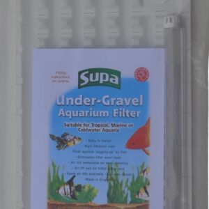 Supa Under Gravel Aquarium Filter, 58 x 28 cm, Suitable For Tropical, Marine or Cold Water Aquariums/Fish Tanks, White, Pack of 1