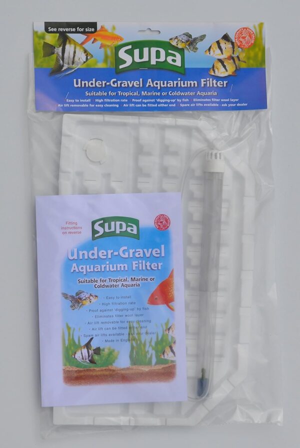 Supa 17 inch by 11 inch Bow Front Under-Gravel Aquarium Filter, Suitable For Tropical, Marine Or Cold Water Aquariums.