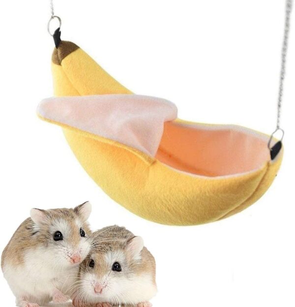 Banana Hamster Bed House Hammock Small Animal Warm Bed House Cage Nest Hamster Accessories for Sugar Glider Hamster Small Bird Pet