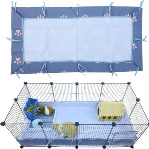 CHEGRON Guinea Pig Cage Liner Waterproof Oxford Bottom Pet Bedding for Rabbit Chinchilla Hedgehog Ferret Small Animals Cage C&C Playpen Accessories, 48x24 inch Grey