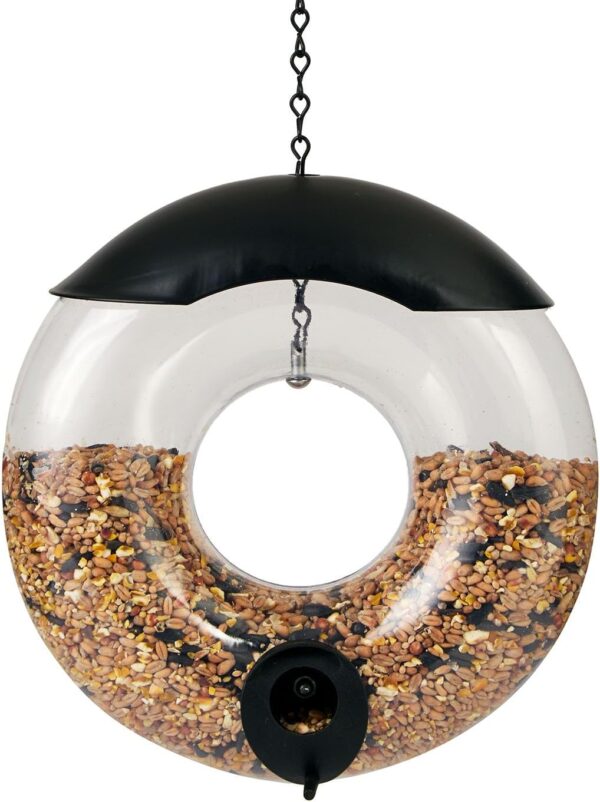 Emjeez Mart Donut Bird seed Feeder with Premium Seeds, High Energy Treats Hanging Garden Outdoor Decor, Refillable Lawn and Garden Outdoor use, bird feeders for Wild birds