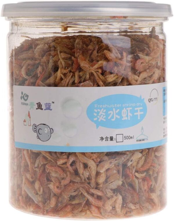 Fish Food- Freeze Dried Prawn Antartic Krill Tropical Cichlid Turtle Flower Carnivore Forage (500ml) by SALliang