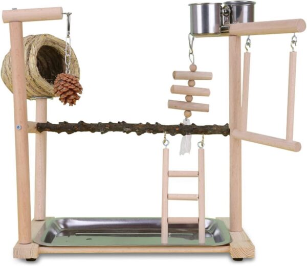 OUBEIDUO Climbing Toy For Birds Pet Climbing Decoration Swing Training Perch Parrots Cage Toy Gym Chew Toy Playstand