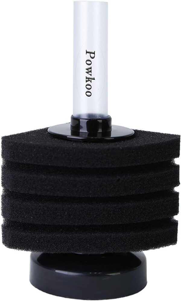 Powkoo Small Corner Sponge Filter for Aquarium Fish Tank Up to 30 Litre