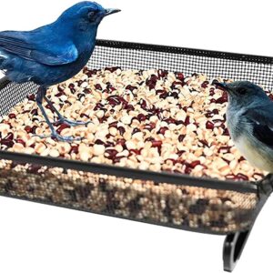 RAM ONLINE Bird Wild Bird Garden Outdoor Bird Tray Black