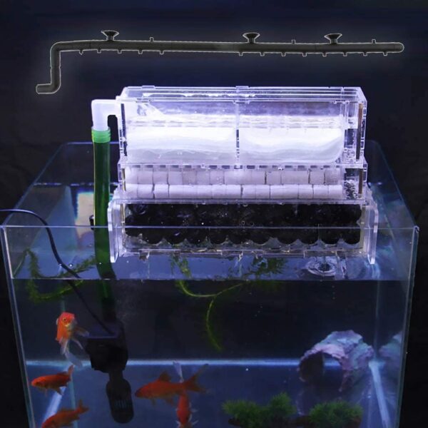 SGerste Outflow Pipe Plastic Aquarium Rain Spray Bar Unit 60cm - Fish Tank