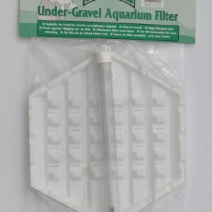 Supa Medium 12.5" x 6.5" Hexagonal Under-Gravel Aquarium Filter, Suitable For Tropical, Marine or Cold Water Aquariums/Fish Tanks, Made In The UK,